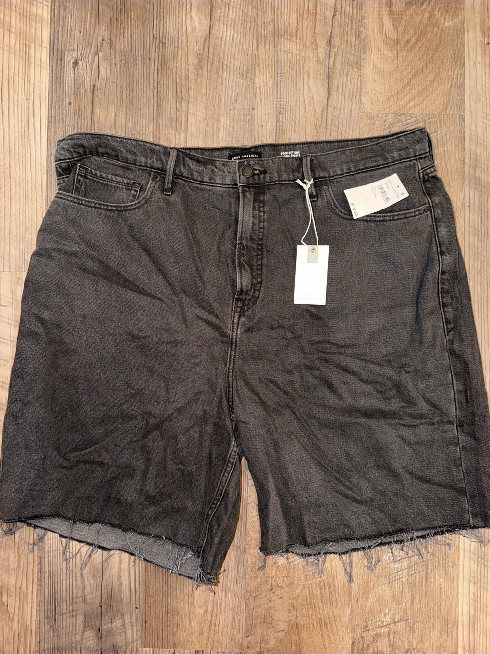 Good American Good Extreme Barrel Shorts
